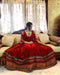 Amiable Dark Red Color Round Flair Party Wear Gown BD3709