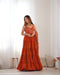 Anarkali orange Color Gown Designs For Women