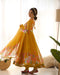 Anarkali Designer Mustered Yellow color Gown For Women