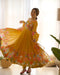 Anarkali Designer Mustered Yellow color Gown For Women