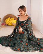 Black Color Beautiful Designer Party Wear Gown