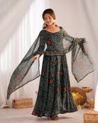 Black Color Beautiful Designer Party Wear Gown