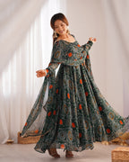 Black Color Beautiful Designer Party Wear Gown