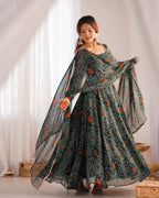 Black Color Beautiful Designer Party Wear Gown