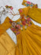 Anarkali Designer Mustered Yellow color Gown For Women