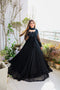 Admiring Dark Black Color Anarkali Gown Collection