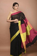 Pure Linen Silk Black Colour Party Wear Saree SY 175