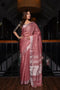 Pure Linen Cotton Pink Colour Party Wear Lowest Price Saree SY 169