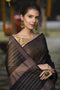 Immaculate Black Color Designer Soft Silk Cotton Jacquard Saree SY 20