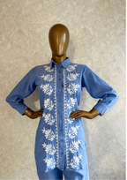 Blue Color Pure Silk Lowest Price Chikankari Work Kurta