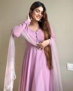 Stylish Soft Light Purple Color Anarkali Flared Gown