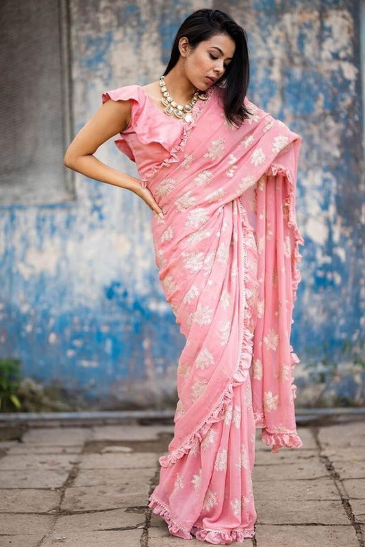 Party Wear Designer Ethnic Satin Silk Light Fancy Heavy Print Saree SY 5962