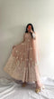 Alluring Dark Cream Color Designer Chikan Kari Gown