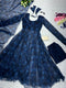 Adorning Navy Blue Color Anarkali Gown