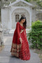 Alluring Red Color Party Wear Gown In Lower Rate