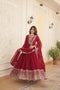 Audacious Red Color Party Wear Gown In Low Rate