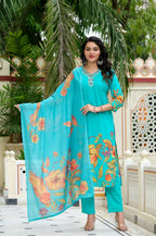 Rangrika Blossom Cotton Suit Set