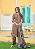 Urban Grace Straight Cotton Suit Set