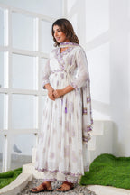 Ira Lavender Dreams Mul Cotton Anarkali Suit