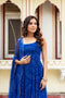 Adorning Blue Color Heavy Badhani Work Gown
