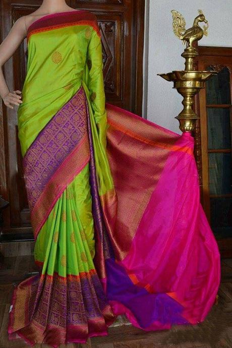 Look Rama Colour Hand Weaving Jacquard  Saree SY 5541