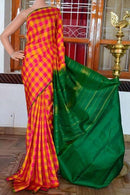 Fashionable One piece Gulabi colored Silk Fabric Saree SY 1376