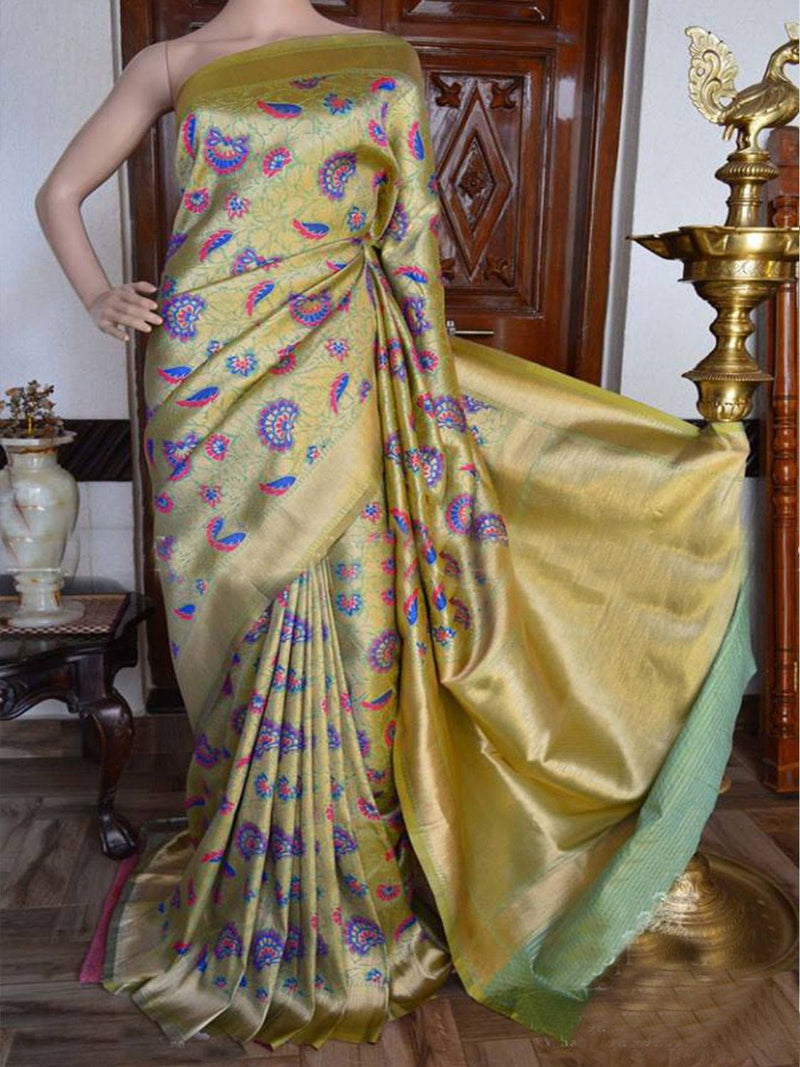 Fascinating Banarasi Pure Soft Silk Sky Lite firozi Colour Saree SY 5643