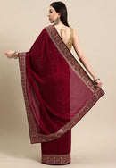 Embroidered Silk Blend Saree collection for women