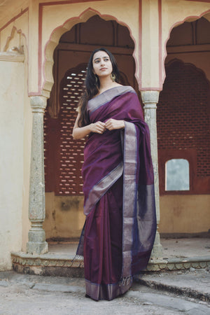 Exclusive jambul Color Soft Shining Silk Designer Saree Collection