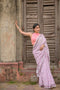 Exclusive Light Pink Color Soft Silk Printed Designer Saree For Woven