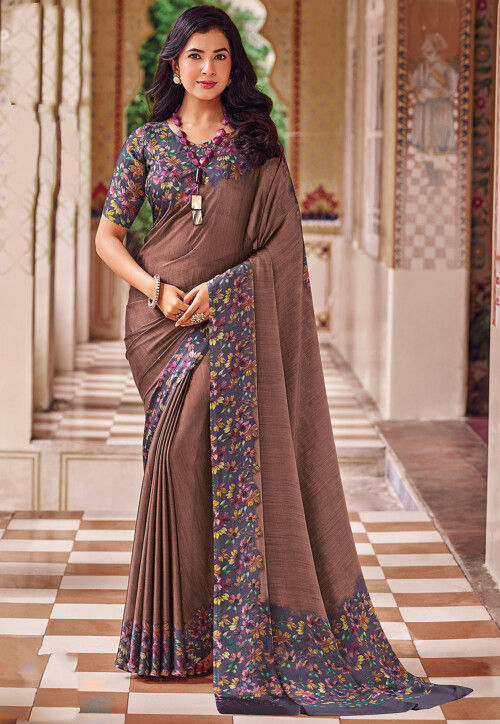 Digital Printed Chiffon cotton Saree collection