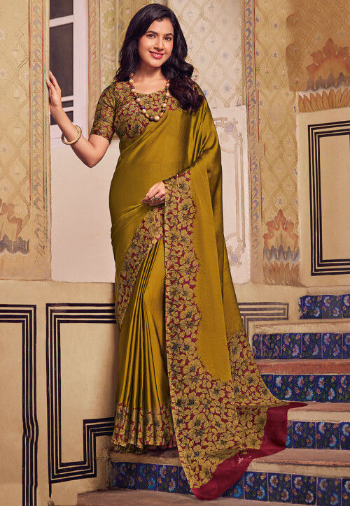 Silk Digital Printed Chiffon Saree collection