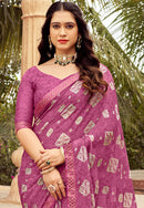 Digital Printed Chiffon Saree in Cotton collection