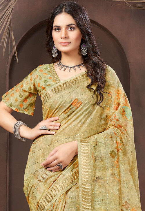 printed  Pure Chiffon saree collection for girls