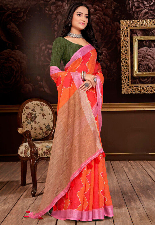 Pure Chiffon Saree with heavy Zari