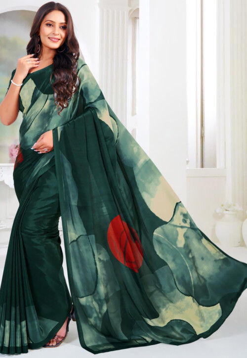 Designer Party wear crepe Saree collection for women