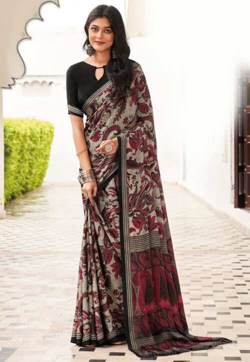 Festive Wear Printed Silk Saree collection for women