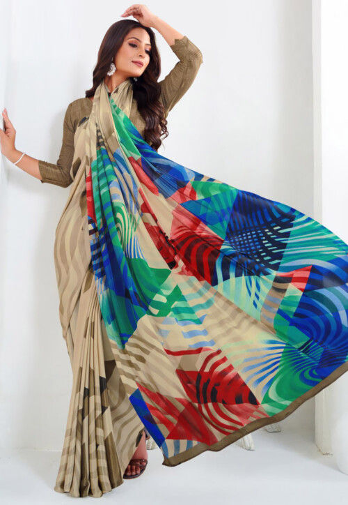 Regional  Printed Silk Saree collection for girls