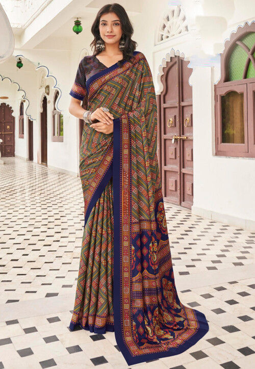 Digital Printed Silk Saree collection for women