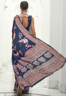 Printed Chiffon Saree with Embroidered Work collection