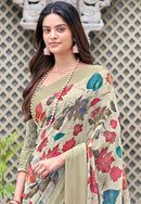 Digital Printed Georgette saree for girls