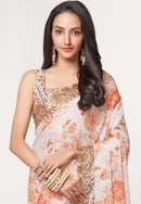 Digital Printed scalloped Saree Collection for women