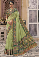 Digital Printed Pure Organza Jacquard Saree for girls collection