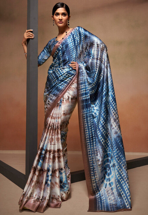 Digital Printed Cotton Crepe Saree collection