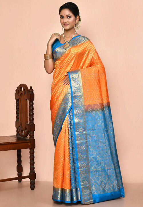 Pure Kanjivaram Pure Soft silk saree for Casual Wear collection for woven