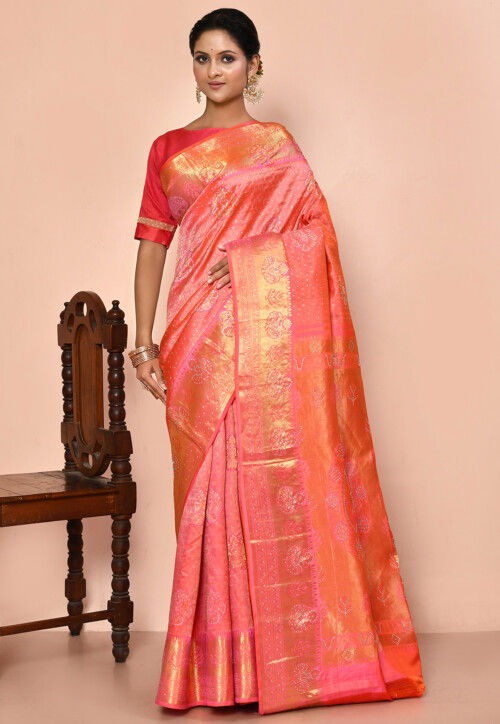 Kanchipuram Art Designer Embellished Silk Saree collection