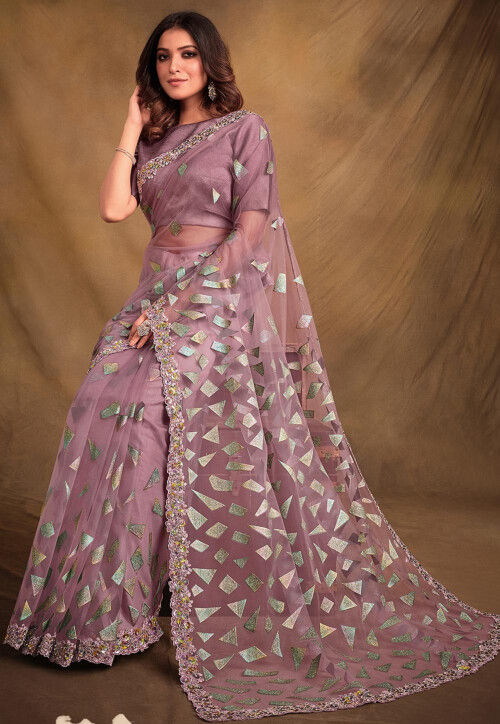 Viscose velvet Silk Saree With Rajwadi Pattern Prints for Wedding Wear