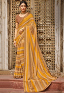 Brasso Saree With Fancy Border for Embellished Bollywood saree for traditional wear