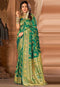 Brilliant Multicolor Leheriya Pattern Soft Silk Designer Saree for wedding wear