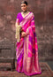 Hand Loom Linen Designer Digital Print Saree for festival wear saree